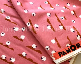 Sheep Coral- Panorama Collection, Cotton + Steel, Quilting Weight Cotton