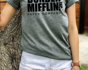 The Office Dunder Mifflin Shirt - The Office TV Show Gifts - The Office Sweatshirt - Dwight Schrute Farms Tshirt - Dunder Mifflin Logo Shirt