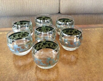 Cera Glass Golden Grapes-Green Roly Poly Set of 6