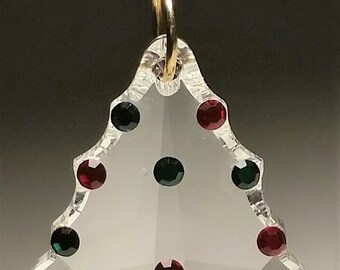 Crystal Christmas Tree Ornament Handcrafted by Bjcrystalgifts Using Swarovski Crystal