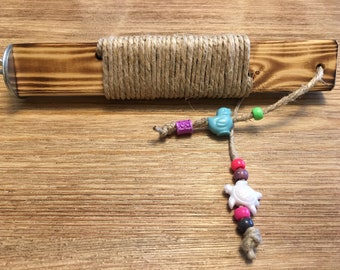 BIRD TOY: Wrapped Flat PERCH