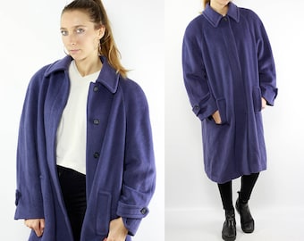 Vintage Wool Coat / Purple Wool Coat / Purple Coat / Mohair Coat / Vintage Mohair Coat / Wool Coat Women / Wool Coat Purple / Retro Coat