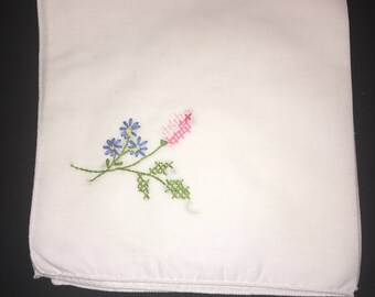 Vintage Embroidered Tea Towel