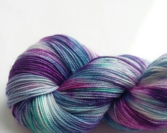 Sparkle Sock 4 ply Hand Dyed Yarn Merino Wool Nylon 4 Ply Stellina Sock Wool Knitting Yarn - Twilight Sparkle