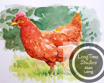 Rhode Island Red Digital Print