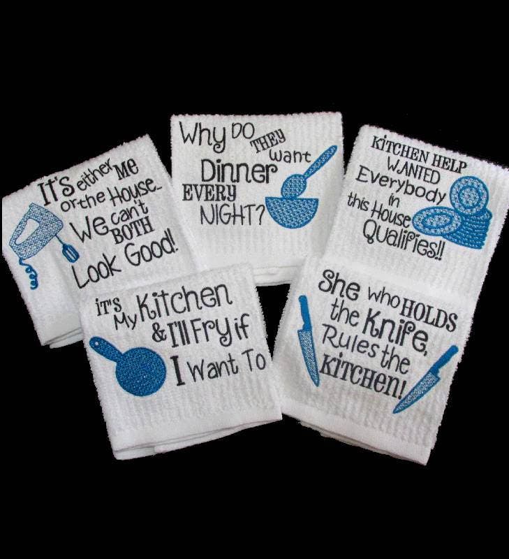 Funny Kitchen Towel Sayings From NNKidsEmbroidery On Etsy Studio   Il Fullxfull.1220264125 7i4u 