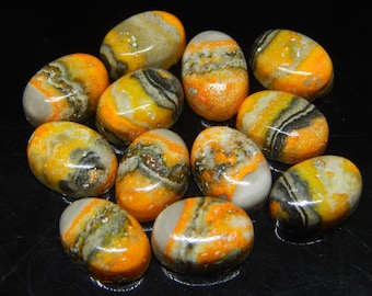 5 pc 10x14 mm Bumble Bee Jasper Gemstone for Jewelry Making,Collectibles , Gift