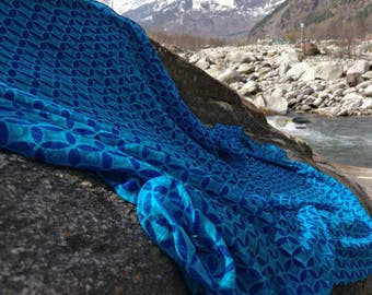 Beautiful 100% pure crepe silk scarf, neck scarf