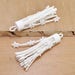 10Pcs 85mm leather tassel,white Suede tassels ,tassels for keychain,suede fringe tassel,tassle bag,star tassels.