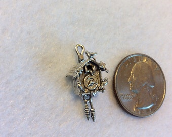 Sterling Silver Cukoo Clock Charm