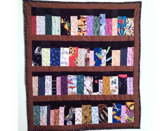 Made to order, Book case quilt, 4 shelf book case, library quilt, machine quilted
