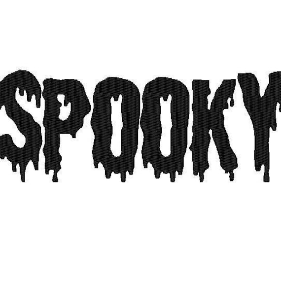 halloween slime spooky embroidery font PES BX SEW file