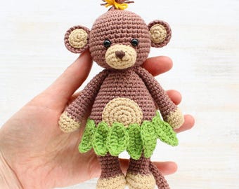 Crochet Stuffed Monkey Toy