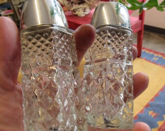 Clear Glass Salt and Pepper Shakers