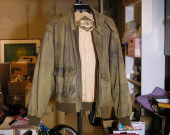 Vintage Leather Jacket Over-sized Leather Bomber/Flight Jacket Vintage Leather Jacket Distressed Leather Jacket Vtg Woman's Leather Jacket