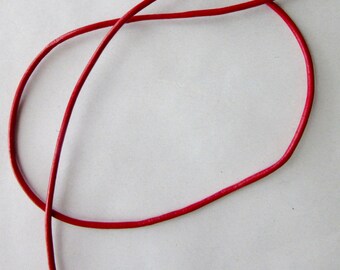2mm RED leather cord x 1 m
