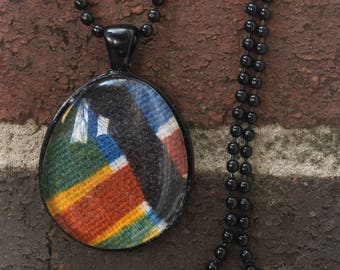 Vintage Fabric Pendant Necklace