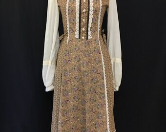 70's Midi Gunne Sax Dress S/M