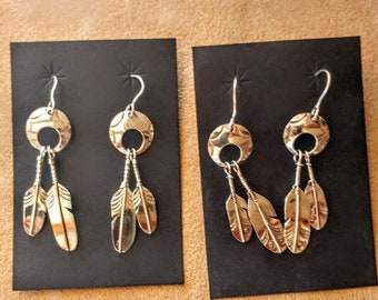 Sterling Halfmoon with feathers