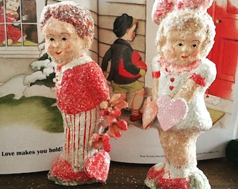 Valentine sweethearts papier mache Teena Flanner Original
