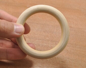 Wood Rings,10pcs 69mm Unfinished Wooden Rings Sale,wooden Teething ring for teething nedcklace,natural wood teething rings