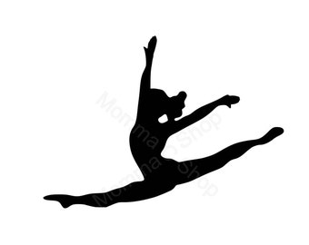 Gymnastics 1 Instant SVG Digital Download One Color File Cuttable**