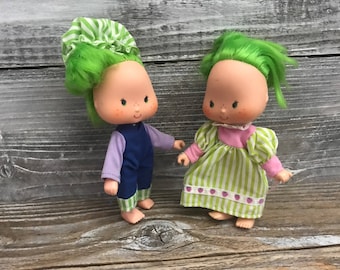 2 Vintage Strawberry Shortcake Lime Chiffon 1979 Collectible Dolls American Greetings Shortcake Friends