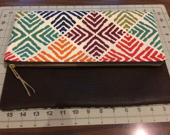 Oversized Foldover Clutch Bag