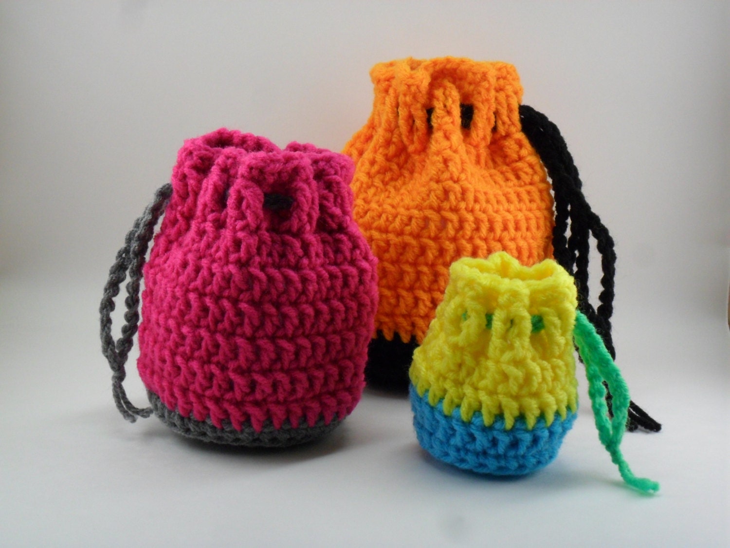 Drawstring Bag Set Digital Download PDF Crochet Pattern