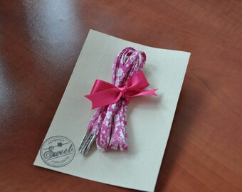 Pink Liberty Shoelace : Liberty of London Millie shoelace (90 cms long)
