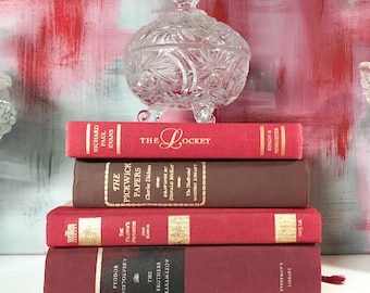 Red Decorative Book Set