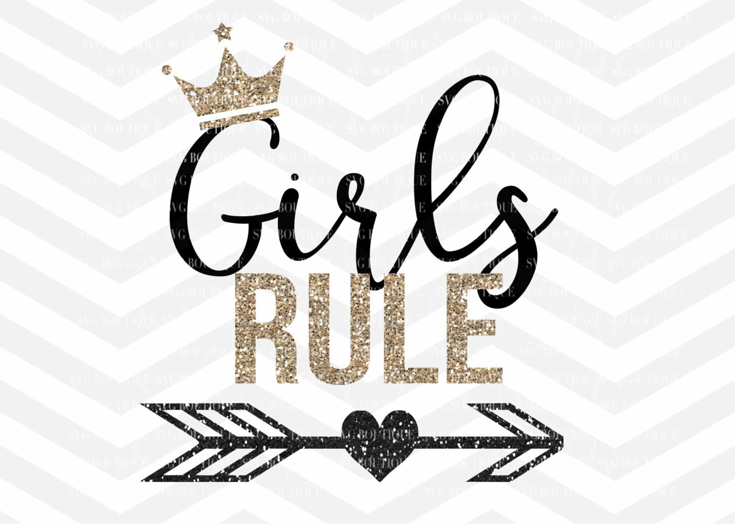 Download Girls Rule SVG File Baby Girl Cut File Glitter Princess