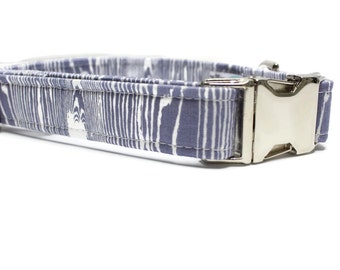 Gray Wood Grain Dog Collar | Your choice of metal buckle or plastic buckle | Wood Dog Collar | Girl Dog Collar | Boy Dog Collar