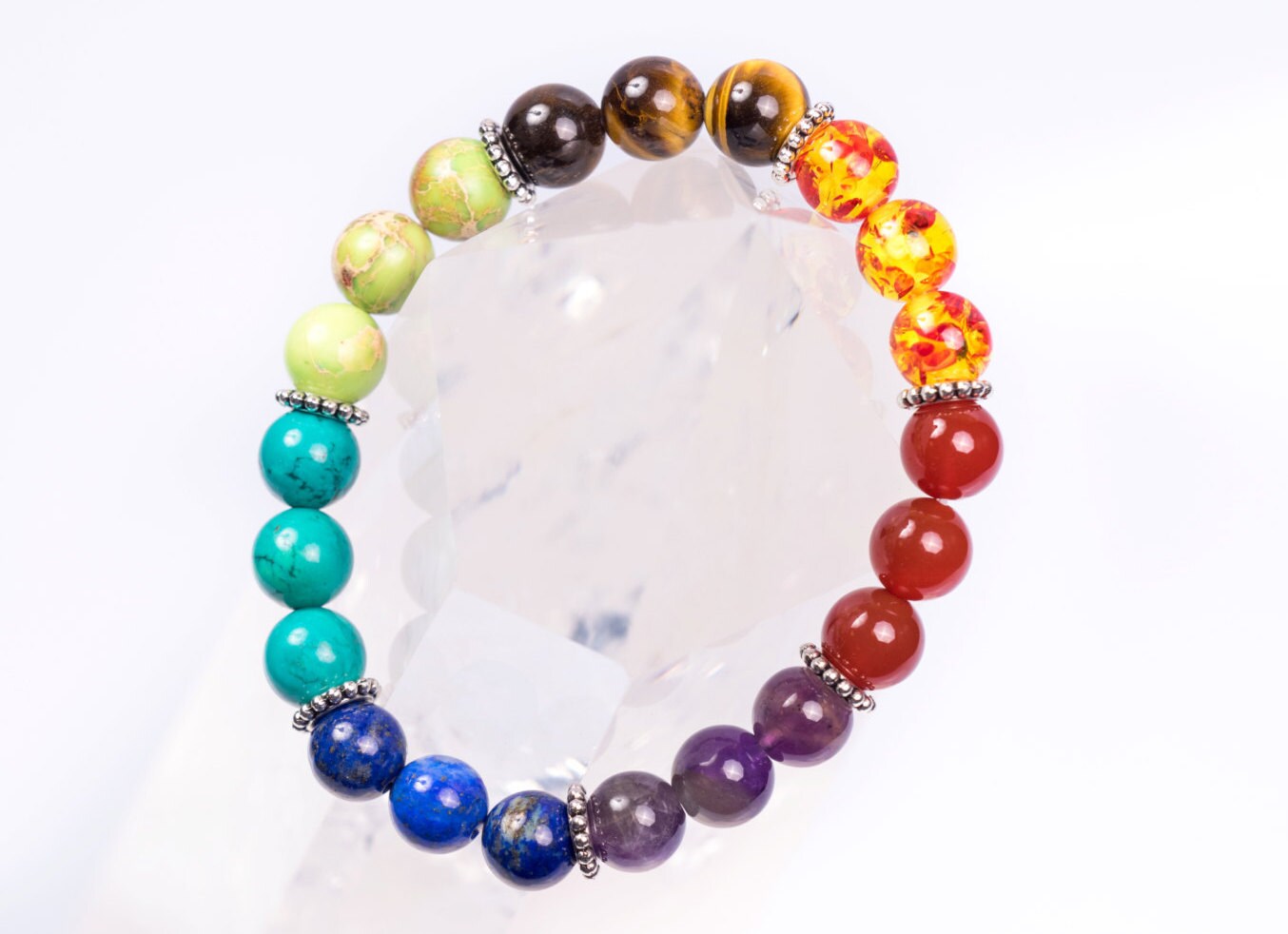 New 7 Chakra Healing Bracelet for Women With Authentic Stones