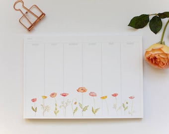 Weekly Planner - Poppies Perpetual Calendar
