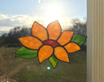 Sunflower, Stained Glass flower, Gardener Gift, Heirloom Gift, Spring and Summer Decor, Kitchen Decor