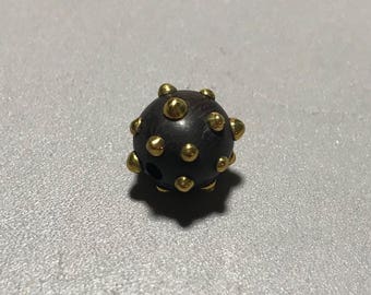 10mm Brass Studded Rosewood Ball Bead