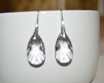 Swarovski 22mm Smoky Mauve Pear Pendant Earrings