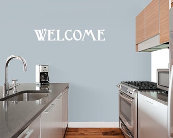 Welcome - Entryway Kitchen Family and Living Room Wall Decals