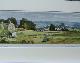 Original British Rail Carriage Print Leonard R Squirrel 1955