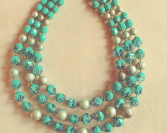 West German Three Strand Necklace