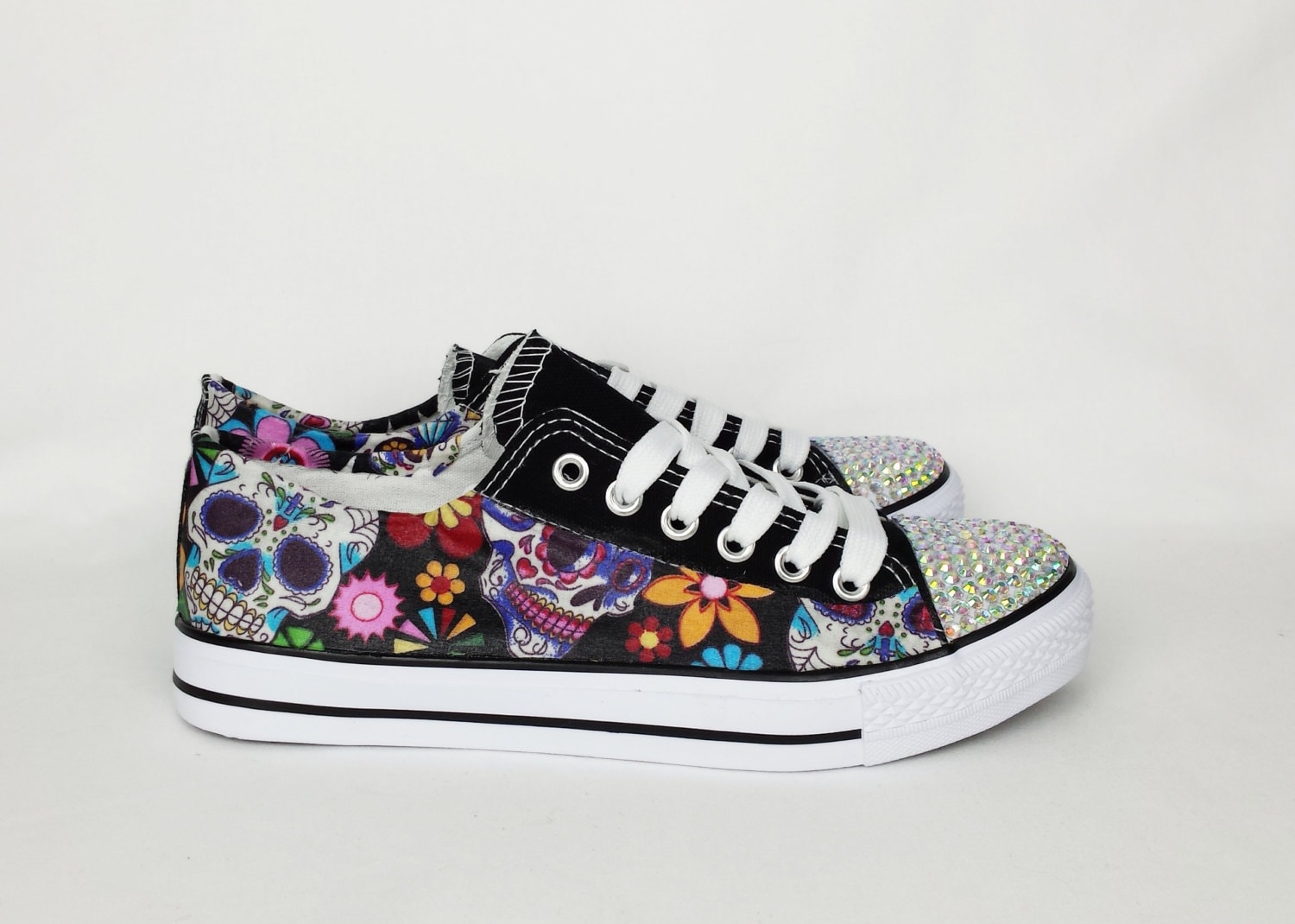 Day of the dead custom shoes women shoes sugar skull shoes