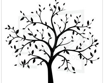 Bare Tree Stencil 2, Family Tree Stencil, Tree Stencil, Tree Branch Stencil, Large Tree Stencil, Tree Template, Family Tree Design, Family