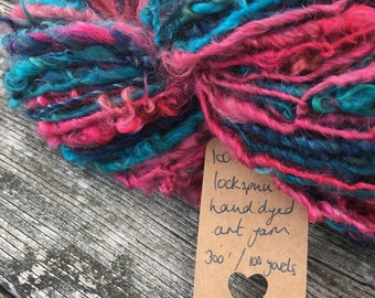 Variegated yarn, 100% mohair, handspun yarn for knitting, crocheting or weaving