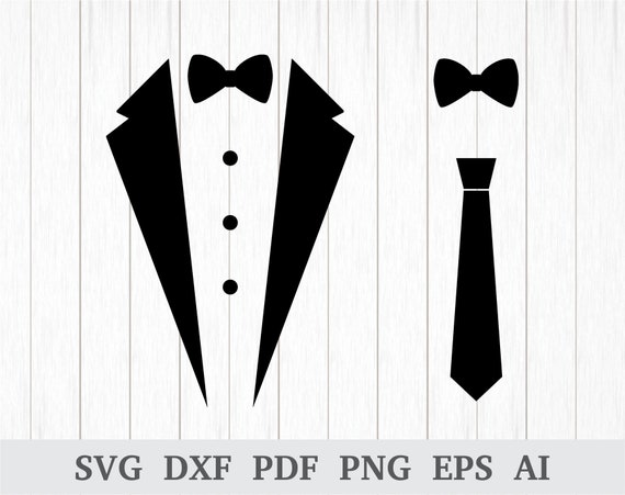 Tuxedo SVG Tux SVG Tuxedo Shirt Svg Bow Tie SVG Tuxedo