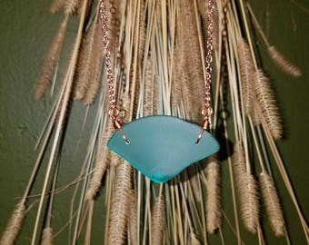 Copper and Teal Glass Necklace