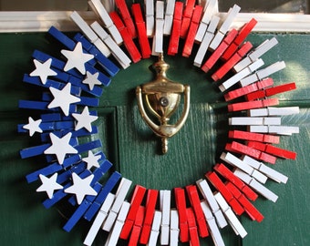 4th July Wreath - Patriotic Wreath - Fourth of July Wreath - American Flag Wreath - Veterans Day Wreath - Americana - Stars and Stripes