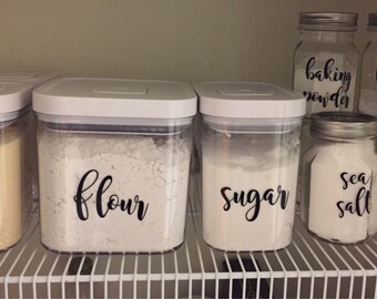 Canister labels with free shipping, pantry labels, kitchen organization, kitchen gift for mom