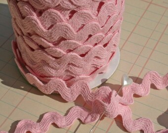Light Pink Rick Rack - Cotton Jumbo Sewing Ric Rac Trim - Baby Pink Ric Rac - 11/16" Wide