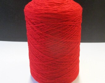3/10's mercerised cotton yarn - postbox red